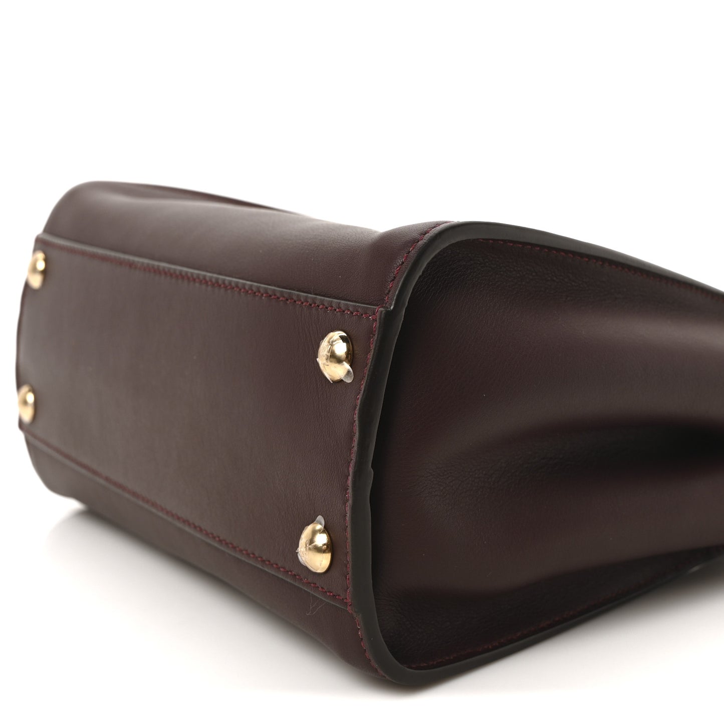 Vitello Seta Fabric Jacquard FF 1974 Mini Peekaboo Iconic Satchel Granata Tobacco Moro