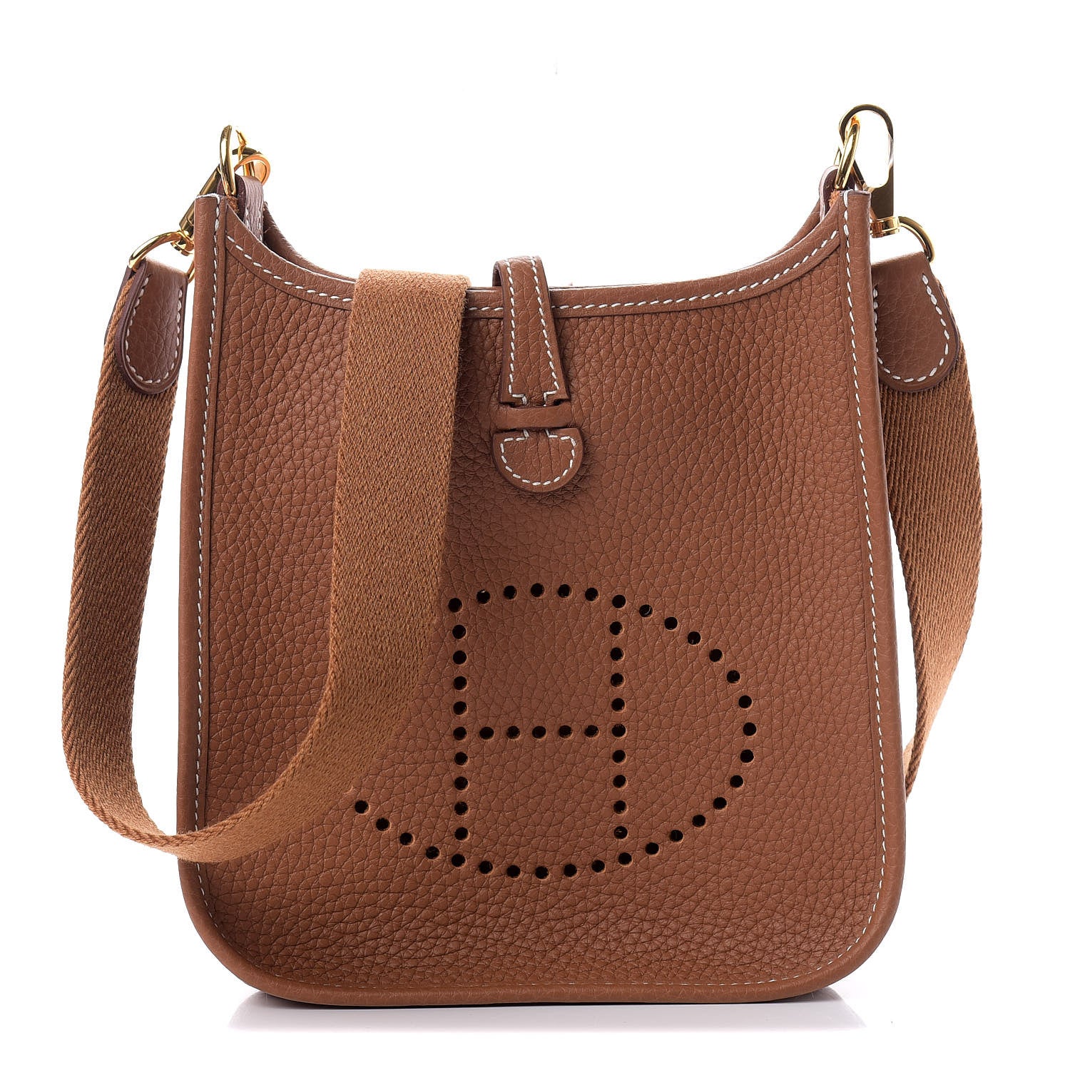 Hermes Taurillon Clemence Evelyne TPM Gold 1 of 8