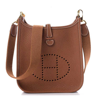 Hermes Taurillon Clemence Evelyne TPM Gold 1 of 8