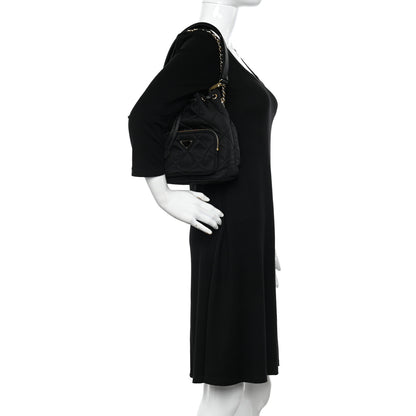 Prada Re-Nylon Saffiano Stitched Re-Edition 1995 Chaine Drawstring Bucket Bag Black 2 of 9