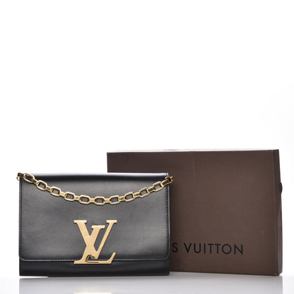 Louis Vuitton Calfskin Chain Louise GM Black 7 of 7