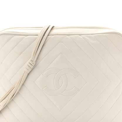 Chanel Lambskin Quilted CC Tassel Camera Case White 9 of 18