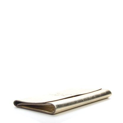 Saint Laurent Metallic Calfskin Monogram Large Belle De Jour Clutch Gold 3 of 4