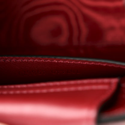 Gucci Moire Fabric Calfskin Rhinestone Monogram Monochrome Lizard Embossed Mini Diana Tote Bag Red 7 of 10