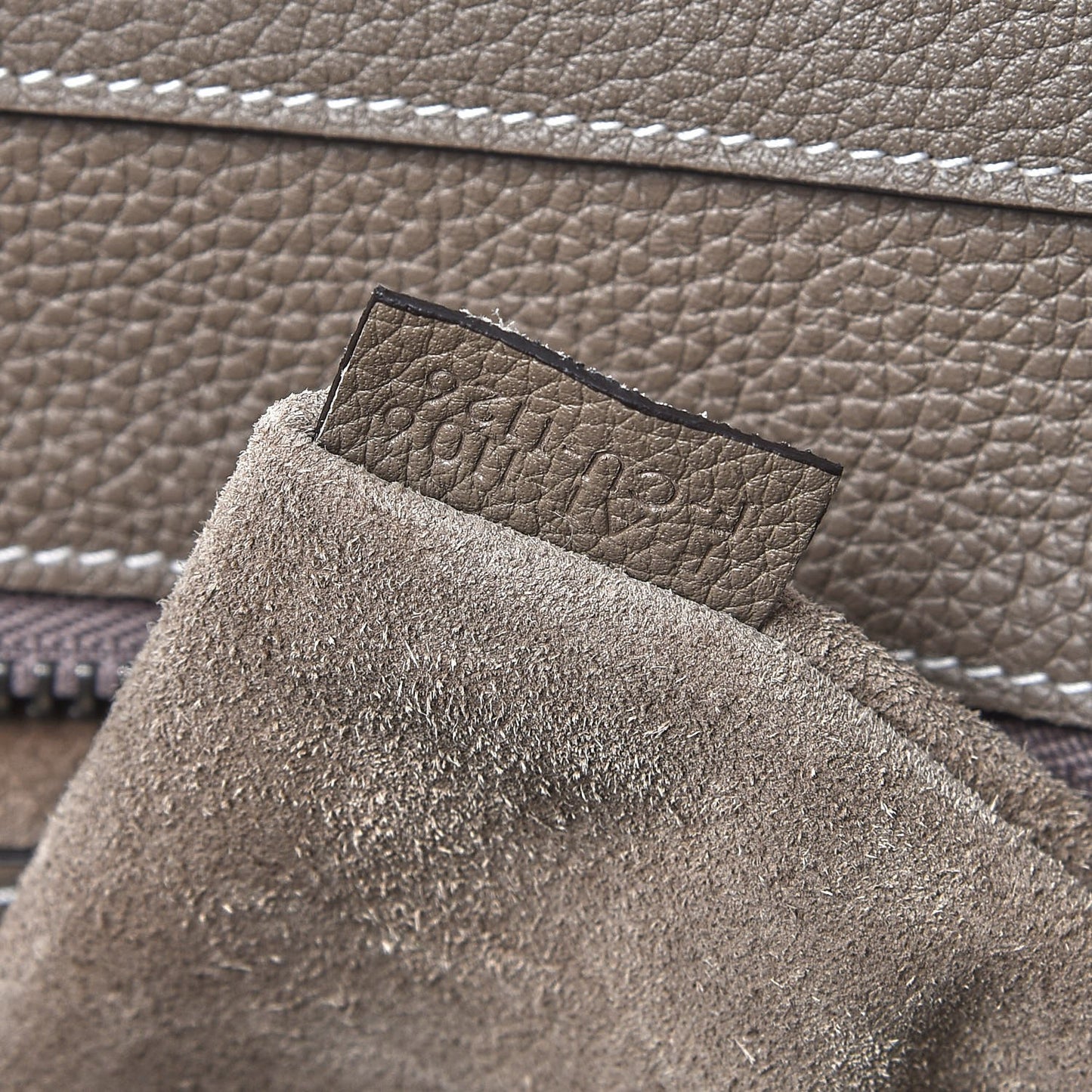 Drummed Calfskin Mini Luggage Souris