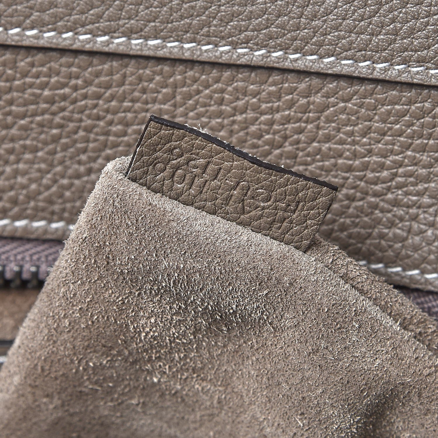 Celine Drummed Calfskin Mini Luggage Souris 8 of 9