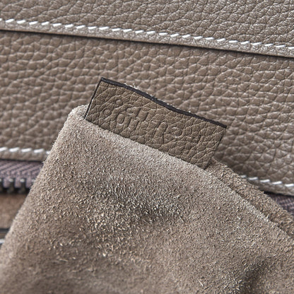 Celine Drummed Calfskin Mini Luggage Souris 8 of 9