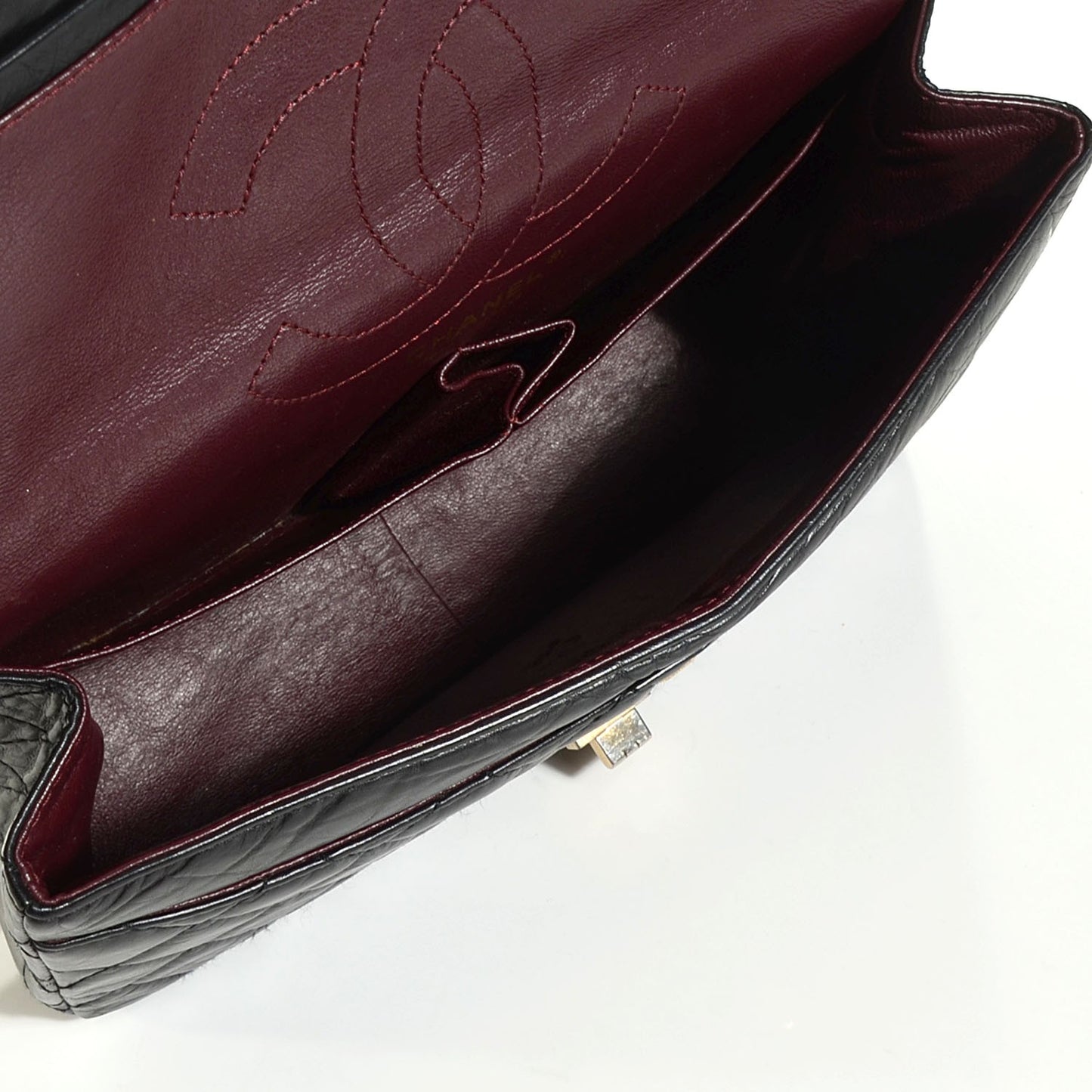 Aged Calfskin Quilted 2.55 Reissue 226 Flap Black