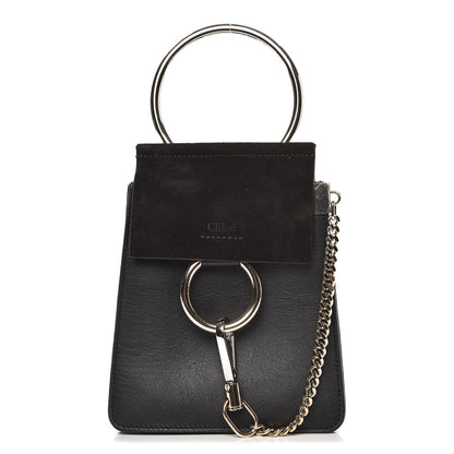 Chloe Suede Calfskin Mini Faye Bracelet Bag Black 1 of 7