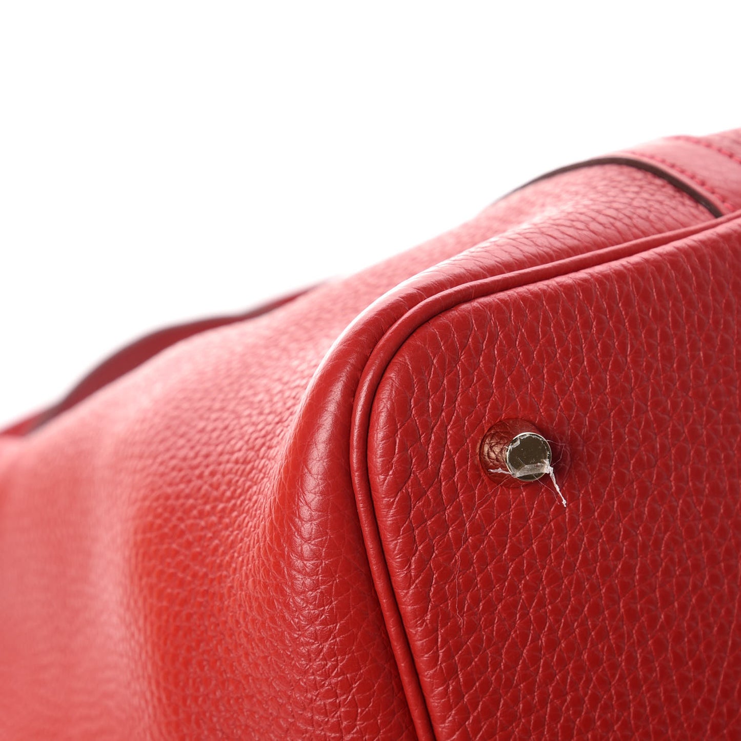 Taurillon Clemence Picotin Lock 22 MM Rouge Casaque
