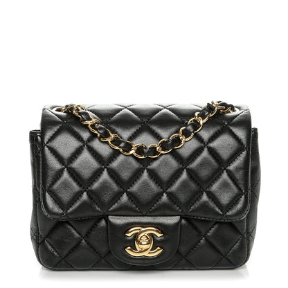Chanel Lambskin Quilted Mini Square Flap Black 1 of 7