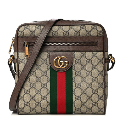 Gucci GG Supreme Monogram Web Small Ophidia Messenger Bag Brown 1 of 5