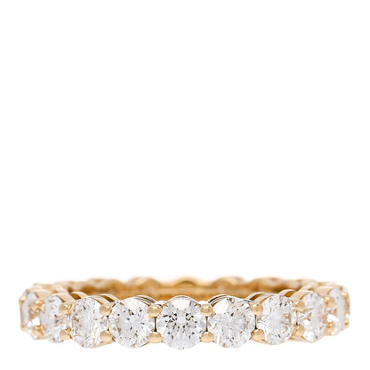 Tiffany 18K Yellow Gold Diamond 3.7mm Embrace Eternity Band Ring 54 7 3 of 5