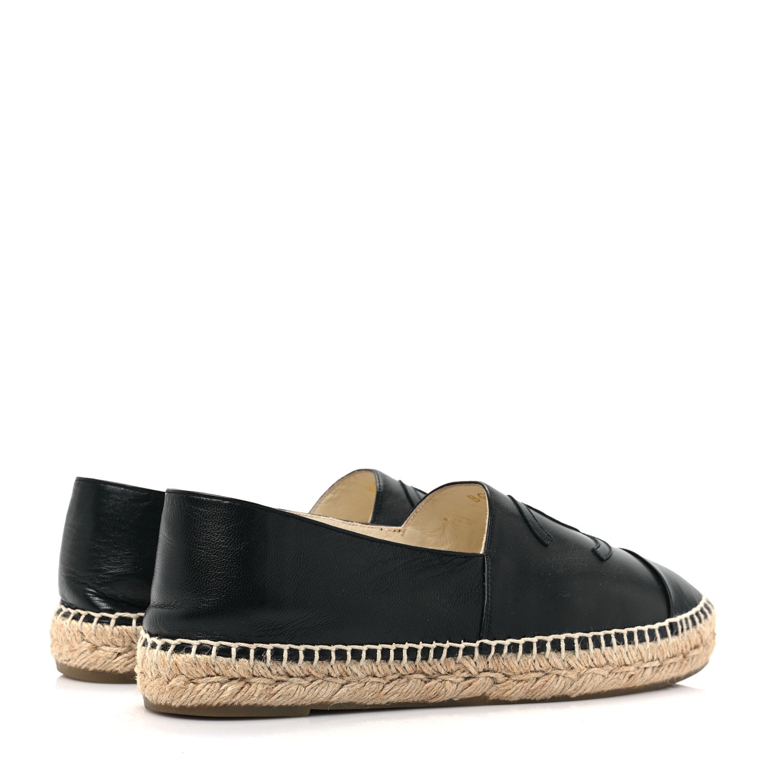 Chanel Lambskin CC Espadrilles 40 Black 4 of 10