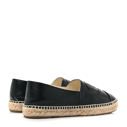 Chanel Lambskin CC Espadrilles 40 Black 4 of 10