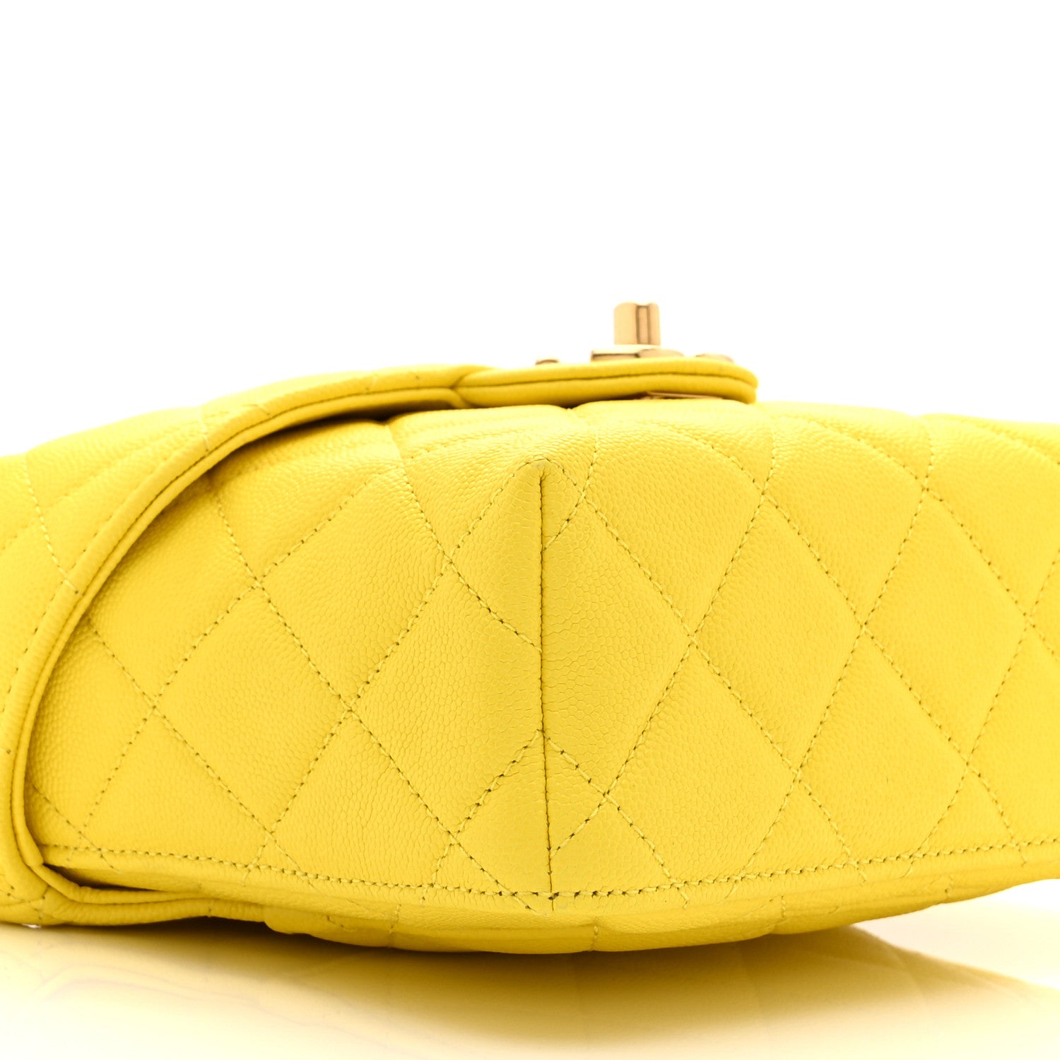 Chanel Caviar Quilted Handy Box Vanity Case Yellow 9 of 10