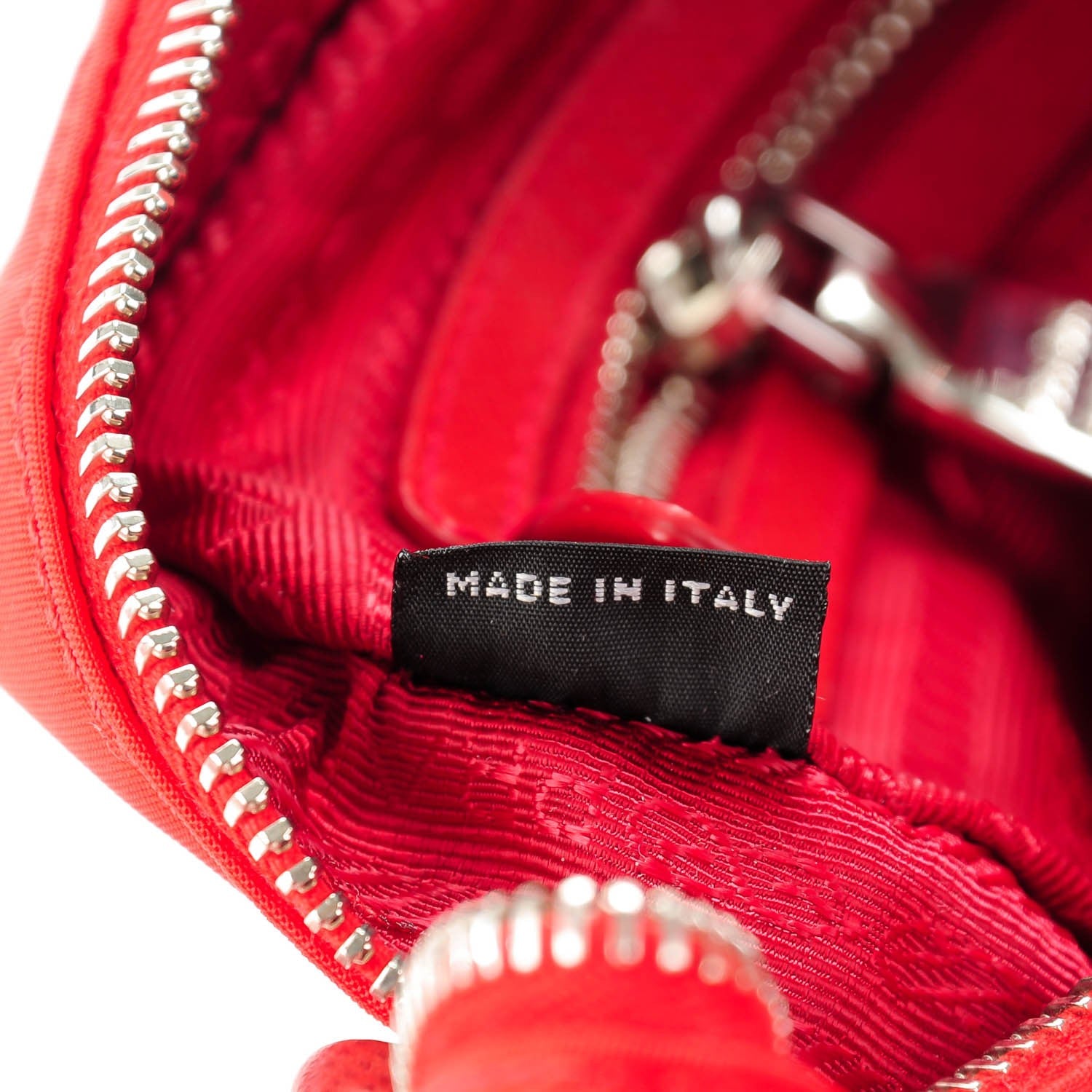 Prada Tessuto Nylon Saffiano Shoulder Bag Rosso 7 of 8