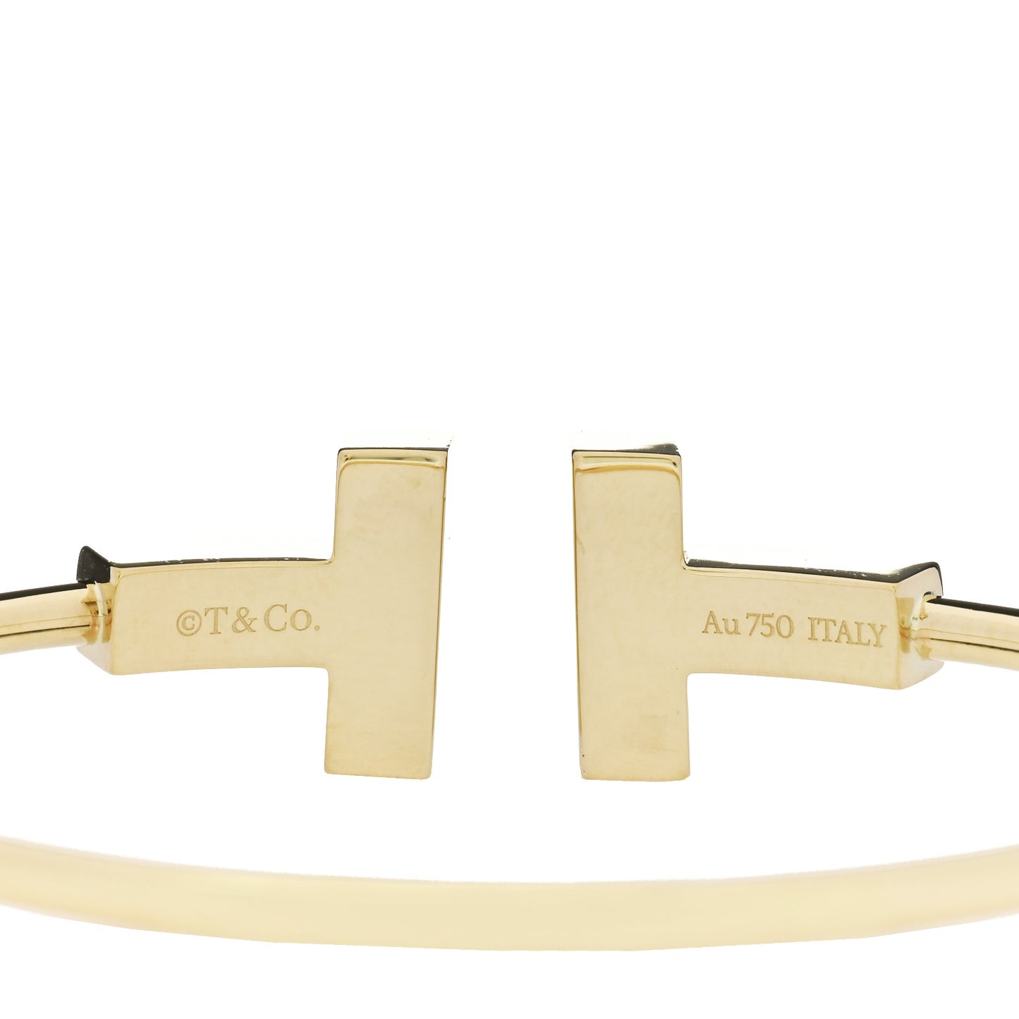 18K Yellow Gold T Wide Wire Bracelet