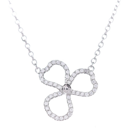 Tiffany Platinum Diamond Mini Paper Flowers Pendant Necklace 4 of 6