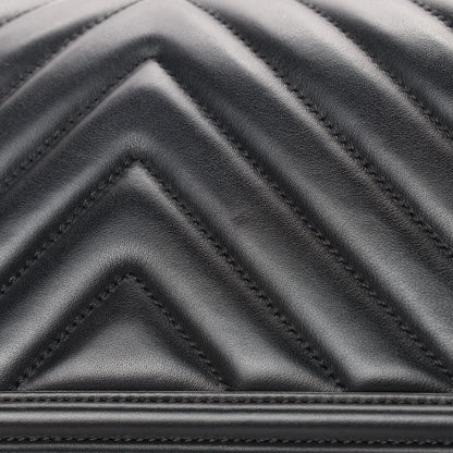 Chanel Calfskin Chevron Quilted Medium Boy Flap Black 13 of 13