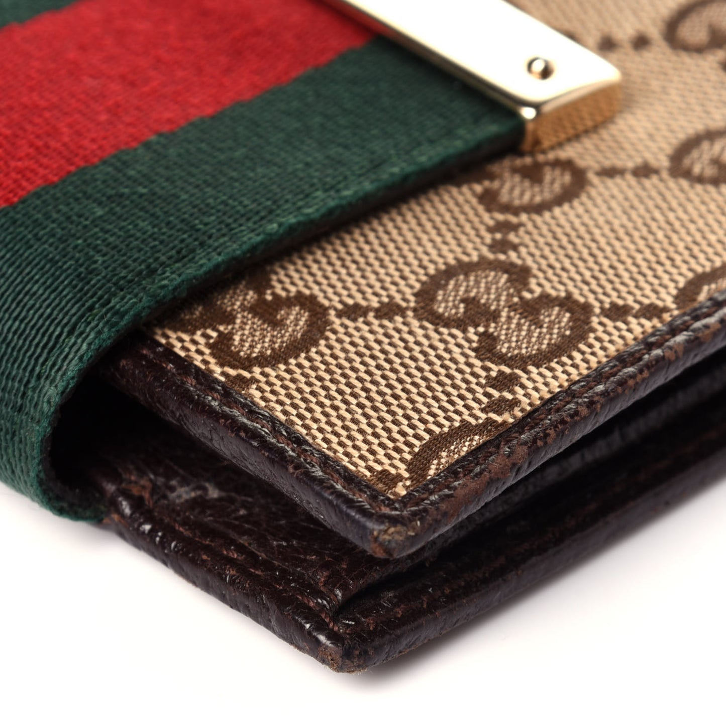 Monogram Web Ladies Web French Wallet Brown