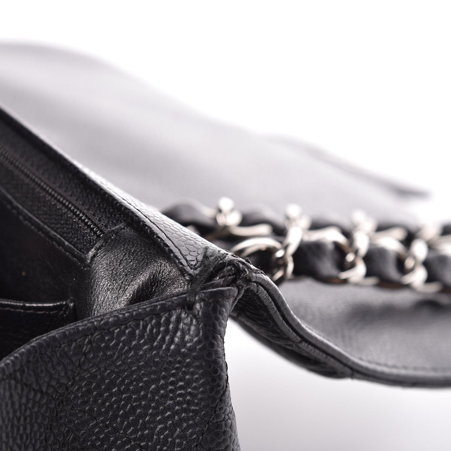 Caviar Quilted Jumbo Single Flap Black