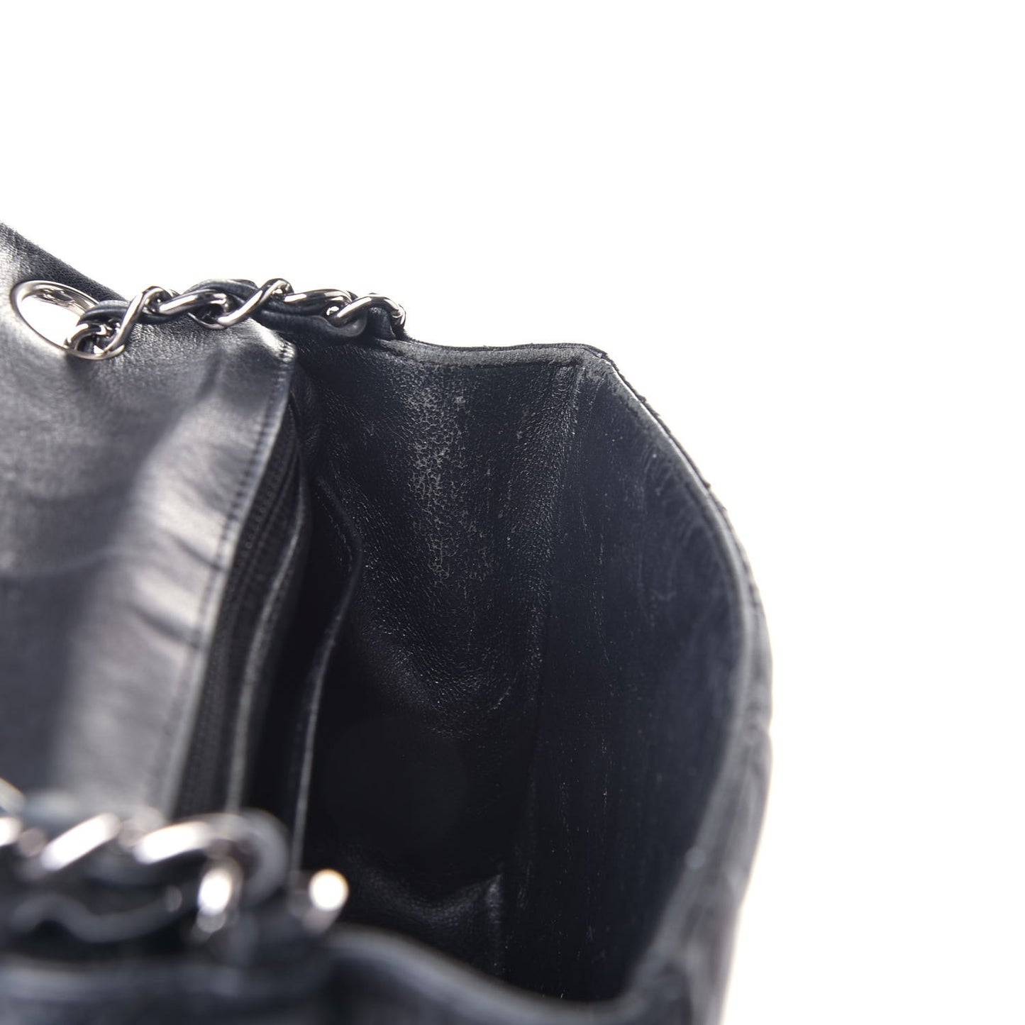 Lambskin Quilted Mini Square Flap Black
