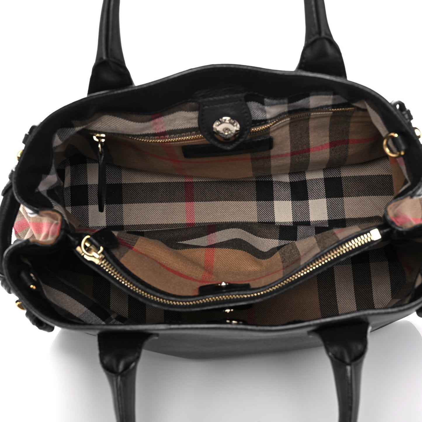 Smooth Calfskin Medium Sartorial Banner Tote Black
