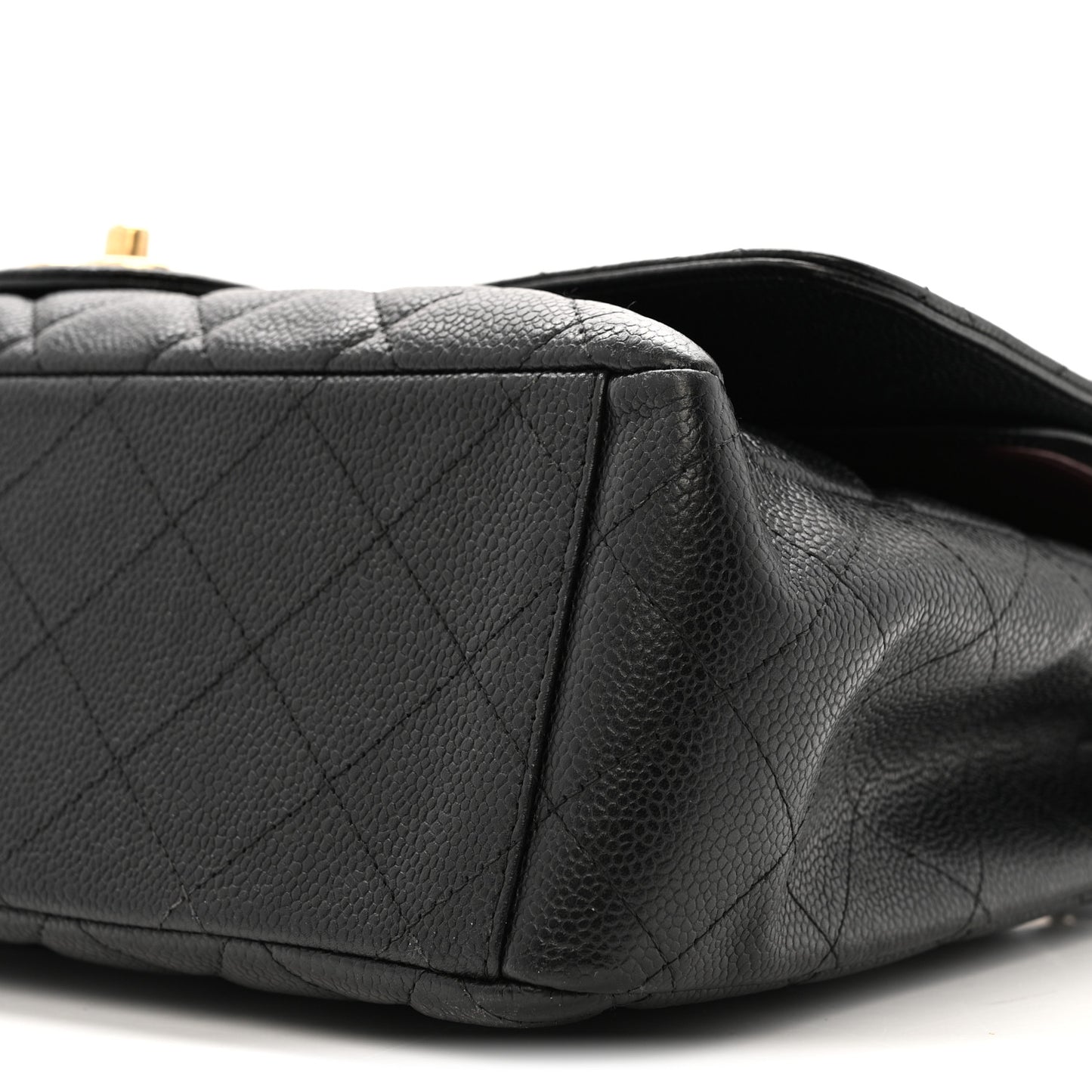 Caviar Quilted Maxi Double Flap Black