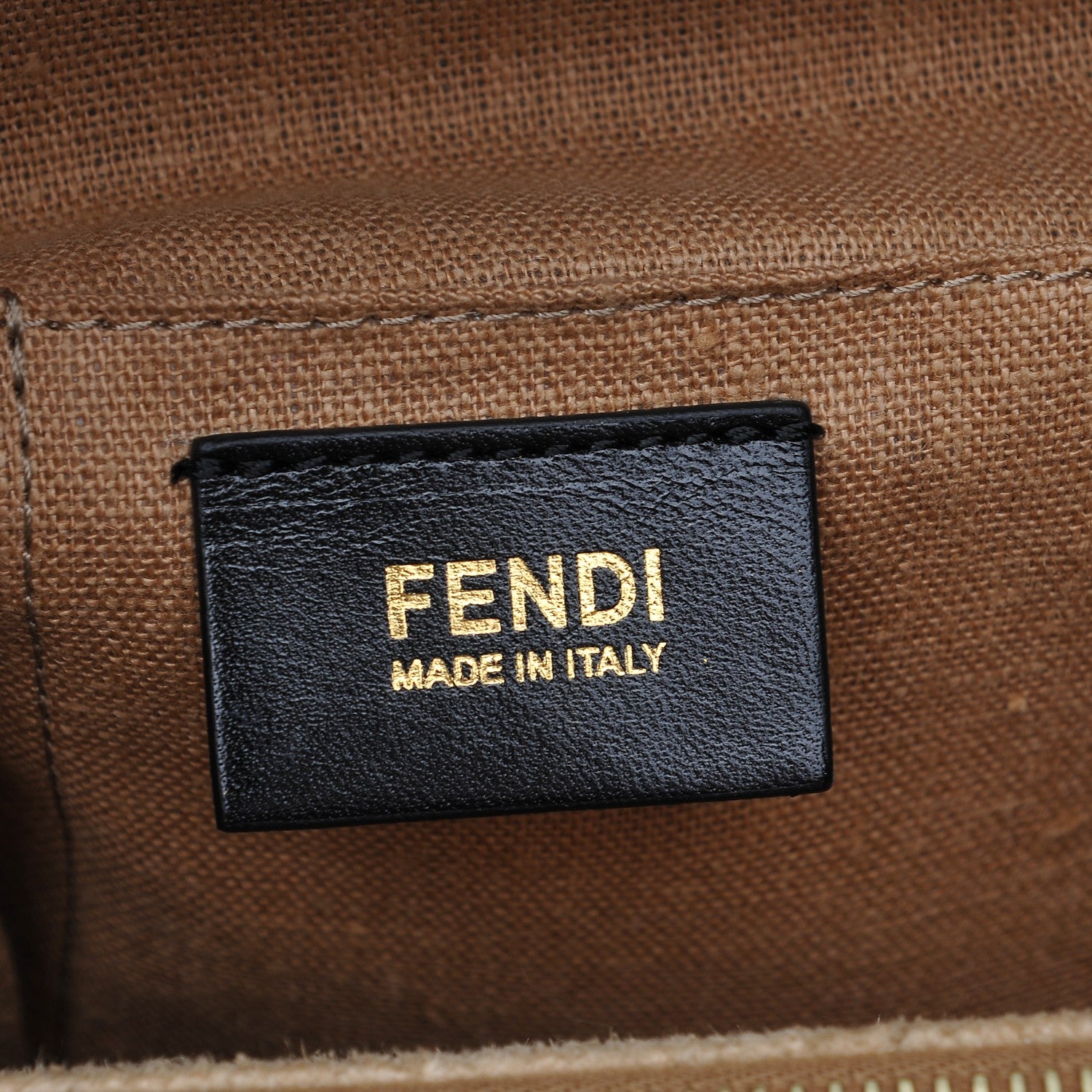 Fendi Canvas Vitello Regular 2Jours Tote Bianco Black 6 of 7
