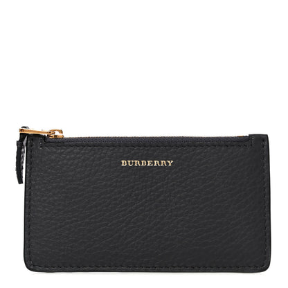 Burberry Grained Calfskin Two Tone Somerset Coin Case Card Holder Navy 1 of 8
