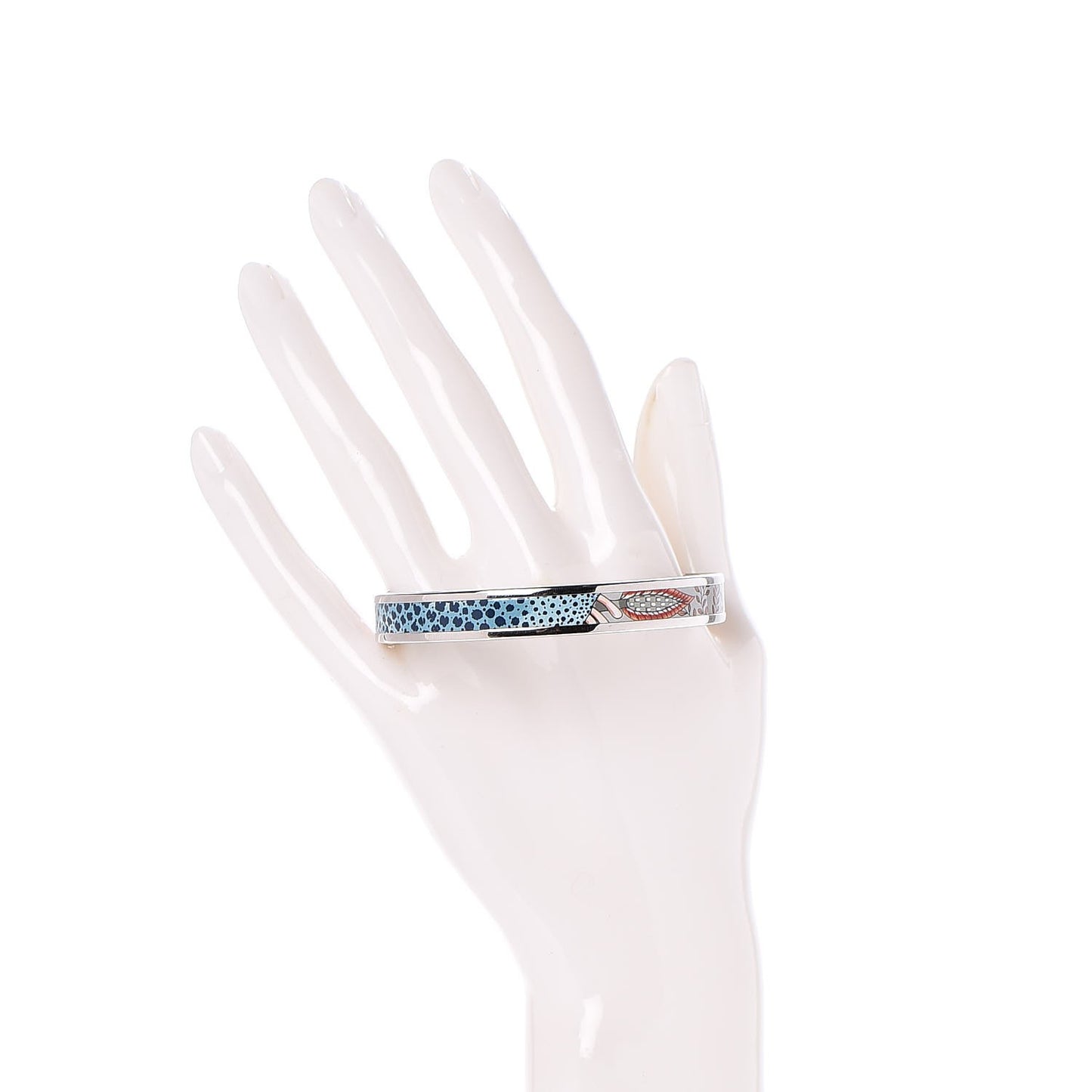 Enamel Printed Narrow La Marche de Savana Bracelet 65 Romantique