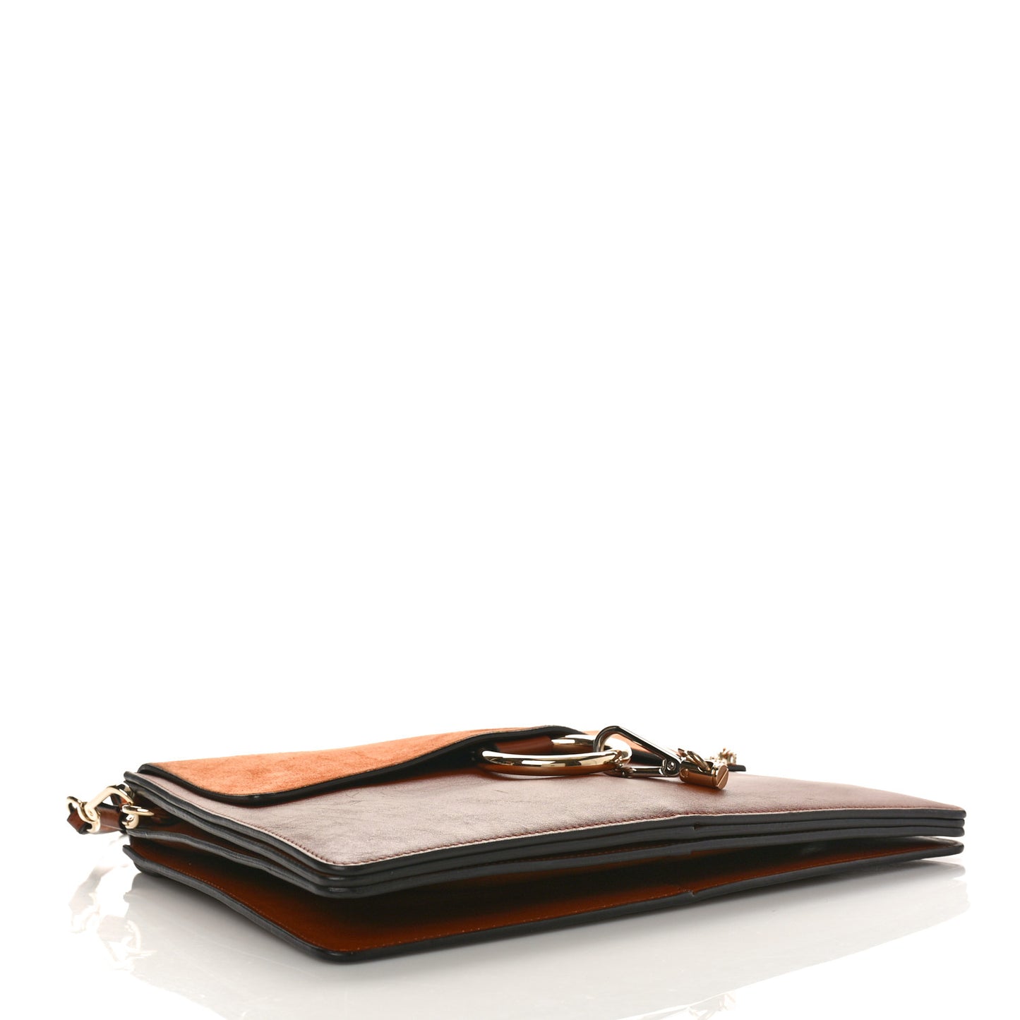 Suede Calfskin Medium Faye Shoulder Bag Tobacco