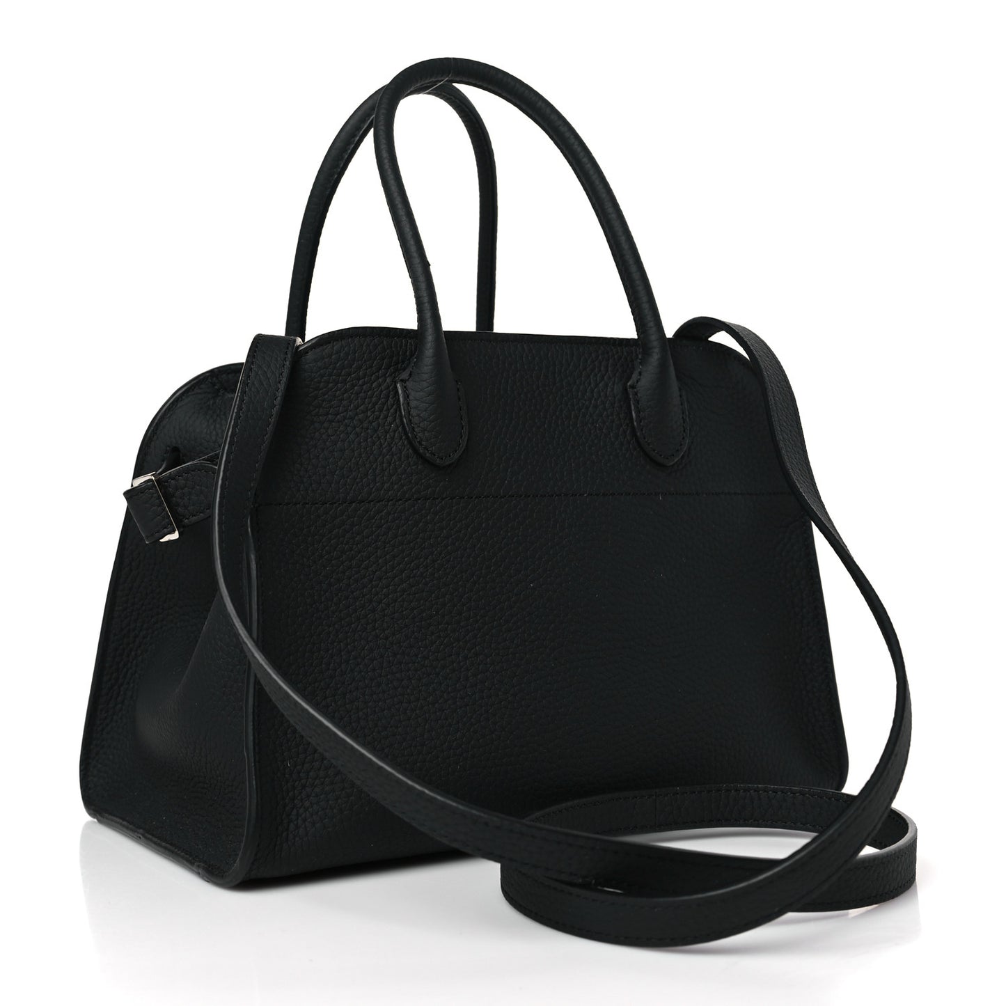 Grained Calfskin Soft Margaux 10 Bag Black