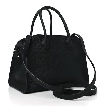 The Row Grained Calfskin Soft Margaux 10 Bag Black 3 of 8