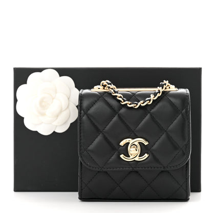 Chanel Lambskin Quilted Mini Trendy CC Chain Wallet Black 11 of 11