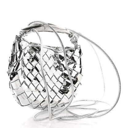 Bottega Veneta Mirror Laminated Nappa Intrecciato Mini Sardine Bag Silver 3 of 9