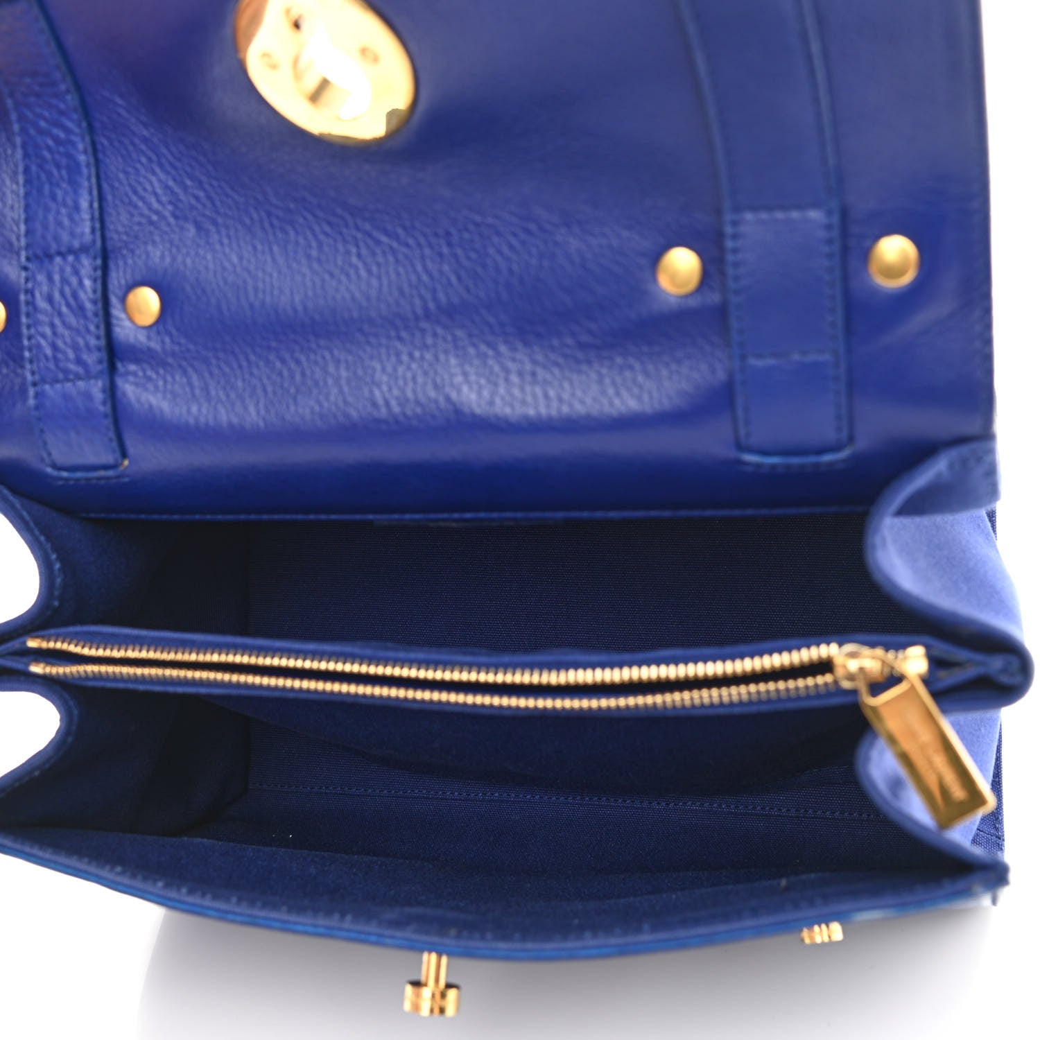 Saint Laurent Calfskin Canvas Small Muse Two Blue 4 of 20
