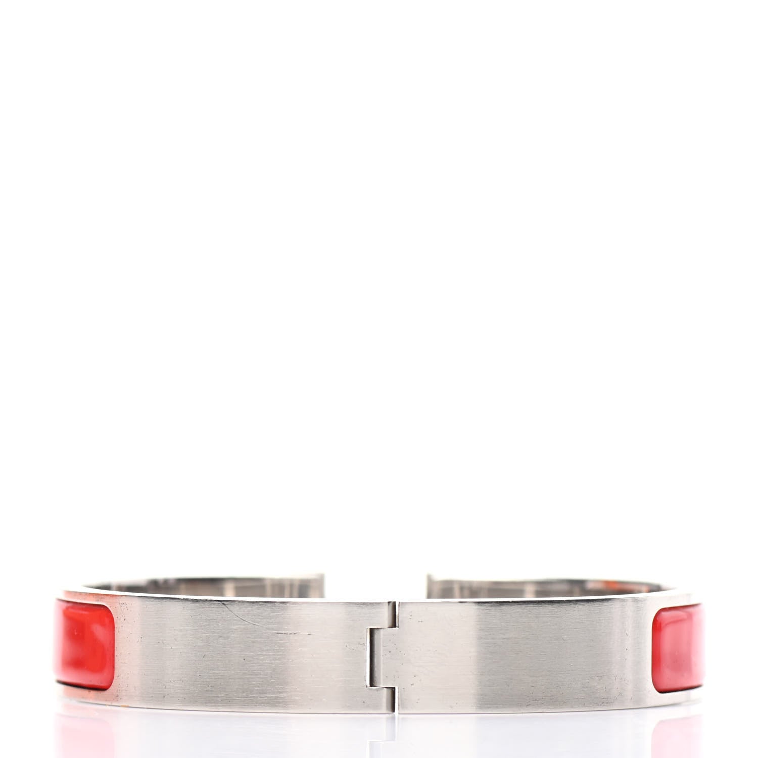 Hermes Matte Enamel Narrow Clic Clac H Bracelet PM Rouge Vif 3 of 5