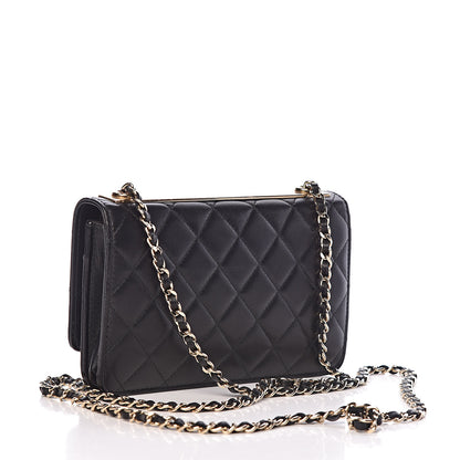 Chanel Lambskin Quilted Trendy CC Wallet On Chain WOC Black 3 of 17
