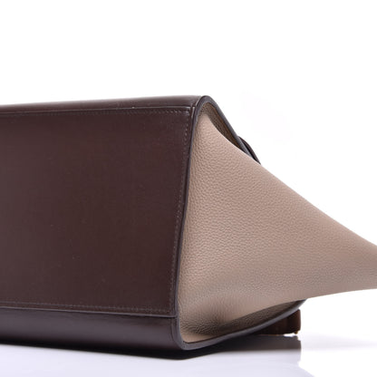 Celine Satin Baby Grained Calfskin Tri-color Medium Trapeze Tan 8 of 9