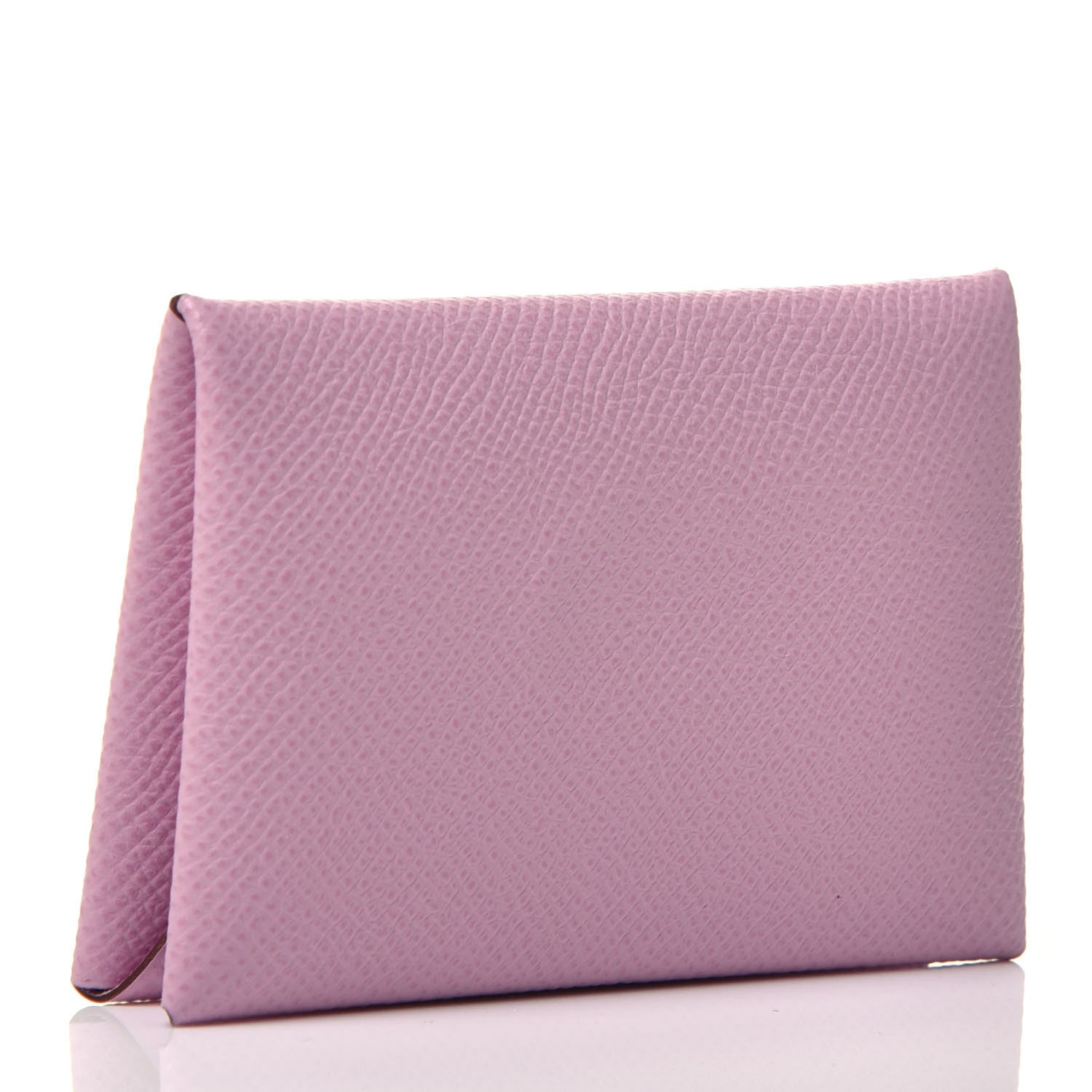 Hermes Epsom Calvi Card Case Mauve Sylvestre 3 of 7