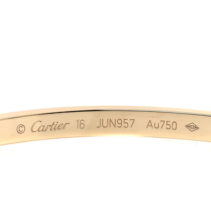 Cartier 18K Yellow Gold 6 Diamond Small LOVE Bracelet 16 8 of 12