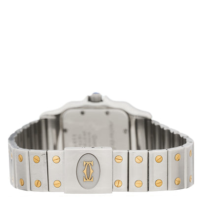 Cartier Stainless Steel 18K Yellow Gold 29mm Santos De Cartier Galbee Quartz Watch 3 of 4