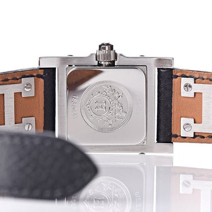 Hermes Stainless Steel Epsom 23mm Medor Quartz Watch Noir 6 of 9