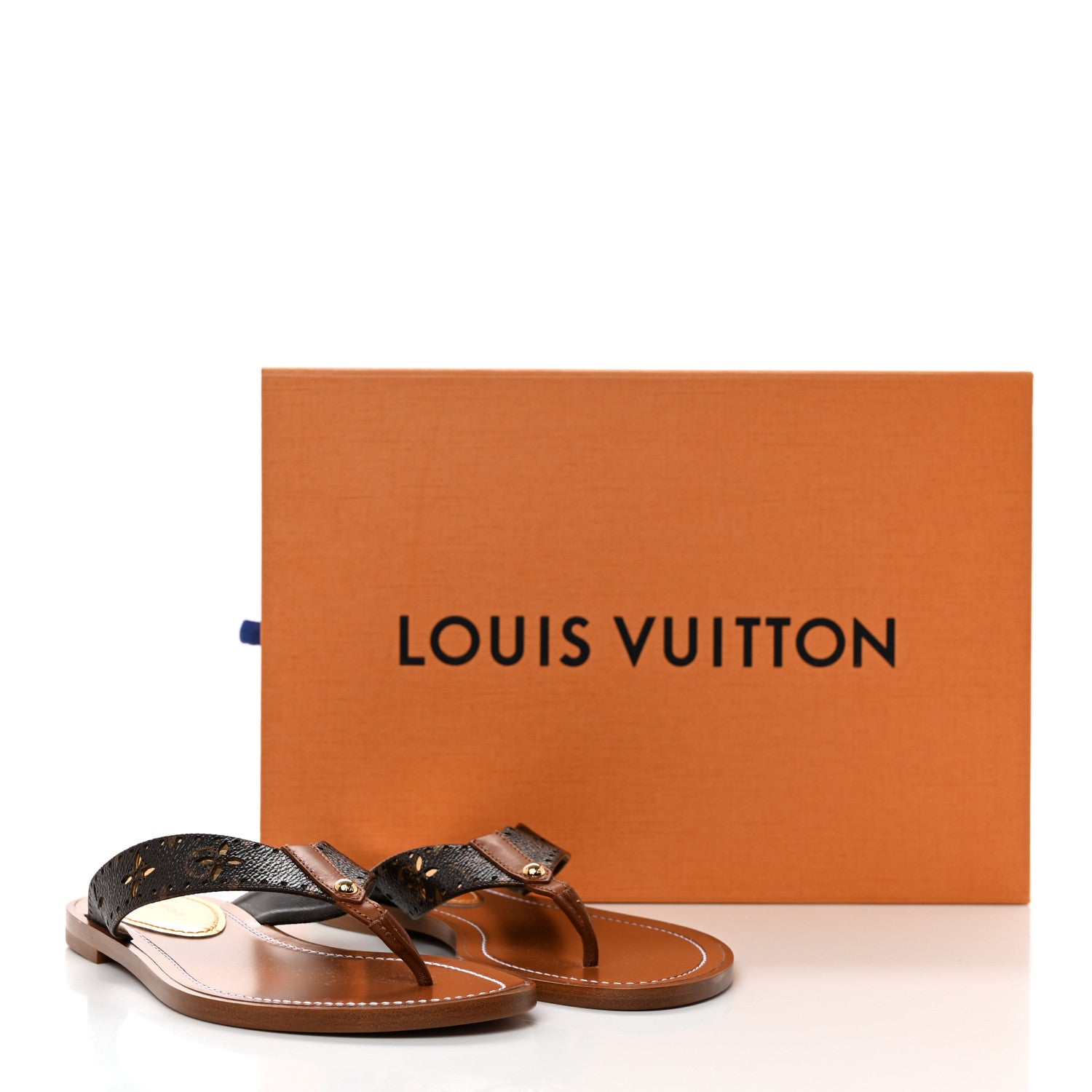 Louis Vuitton Monogram Sunny Flat Thong Sandals 35 Brown 11 of 11