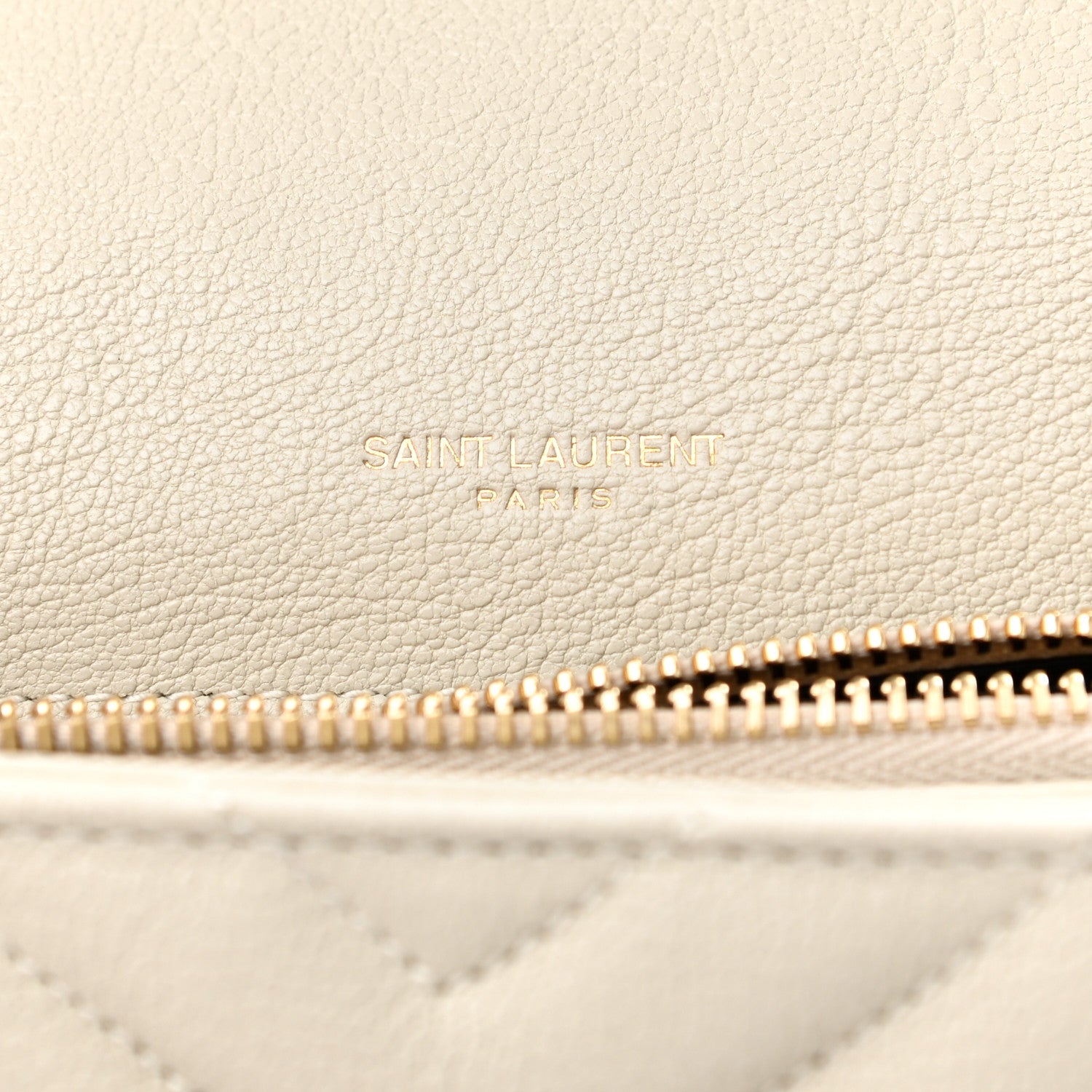 Saint Laurent Sheepskin Matelasse Chevron Monogram Medium College Bag Vintage Blanc 6 of 11