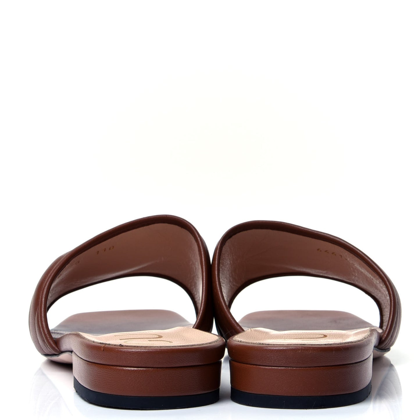 Nappa Matelasse GG Marmont Flat Slide Sandals 40 Cuir