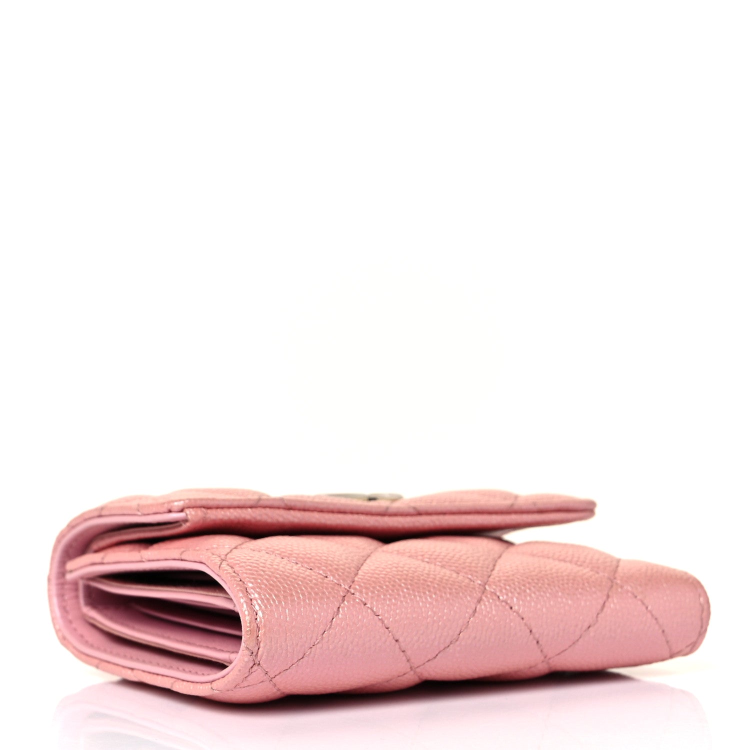 Chanel Iridescent Caviar Quilted Small Flap Wallet Rose Pink 4 of 9