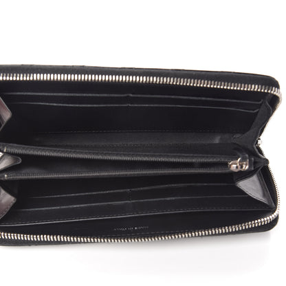 Chanel Patent Quilted Zip Around Wallet Black 5 of 8
